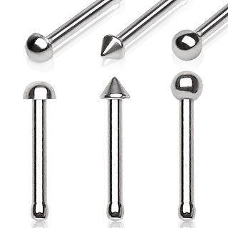 Nose Ring - Nose Studs 316L Surgical Steel Stud Nose Ring with Ball, Dome, Spike -Rebel Bod-RebelBod