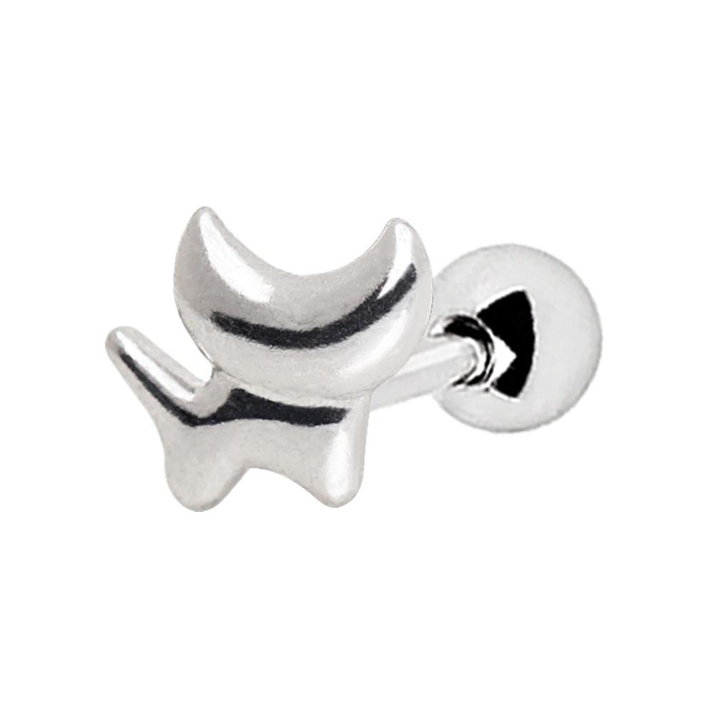 Tiny Cat Cartilage Barbell Earring - 1 Piece