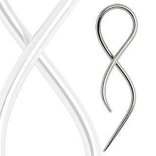 Tapers - Hanging 316L Surgical Steel Twisted Taper with Uneven Ends - 1 Piece -Rebel Bod-RebelBod