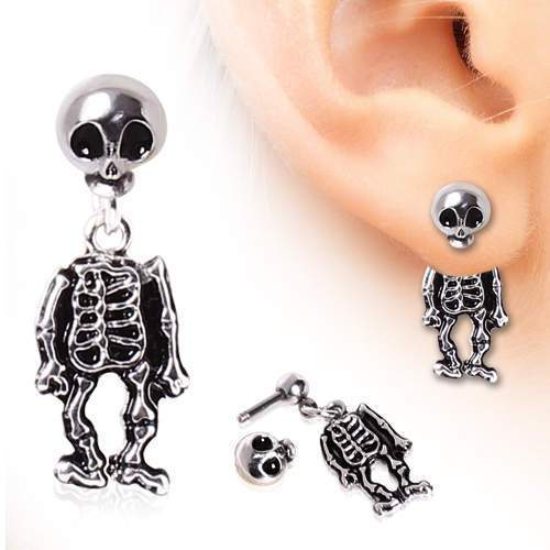 Two-Piece Skeleton Dangle Earring