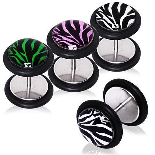 316L Zebra Fake Plug - 1 Piece