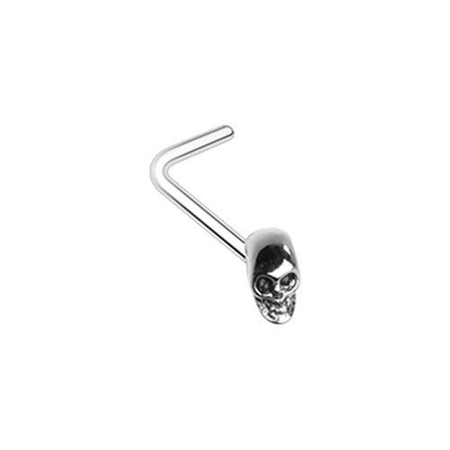 3D Skull Head L-Shape Nose Ring