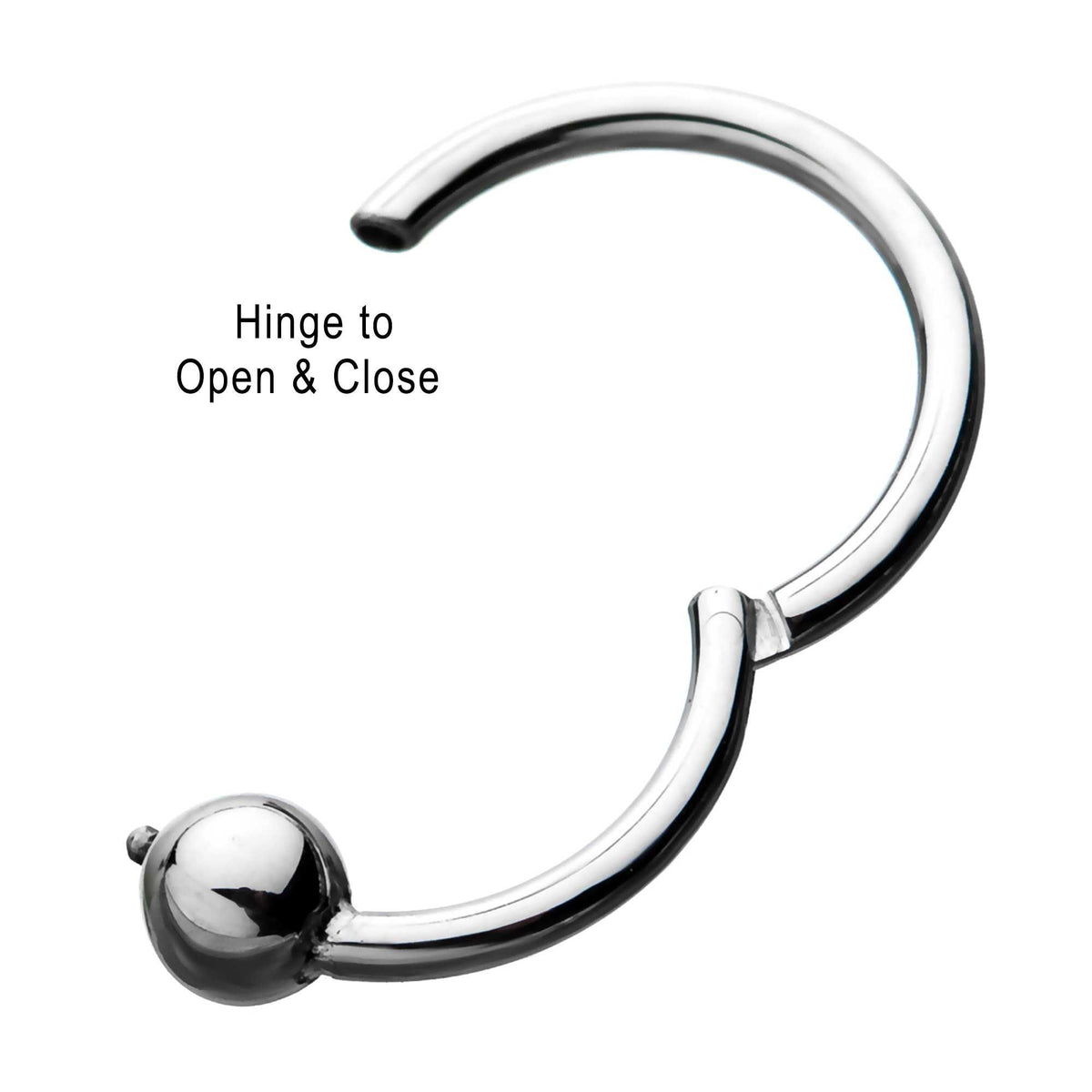 SEAMLESS CLICKER 3mm Ball Attached Clicker Hinged Segment Ring sbvsgrh811-3 -Rebel Bod-RebelBod