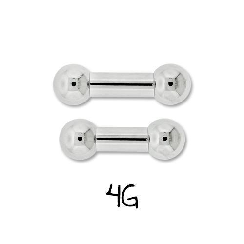 4G Internally Threaded Straight Barbell - 1 Piece