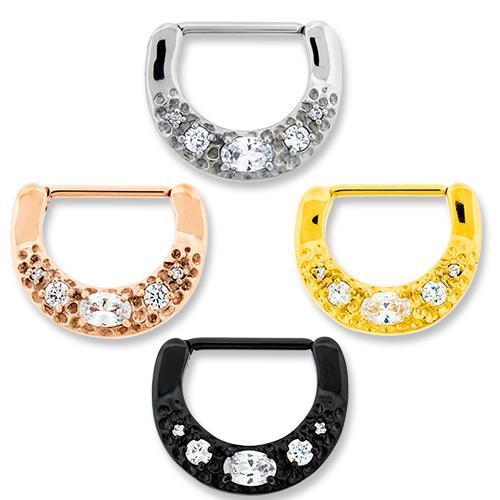 5 Clear Gem Nipple Clickers - 1 Piece