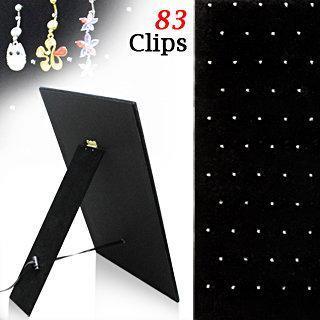 83 Clips Black Velvet Board Display