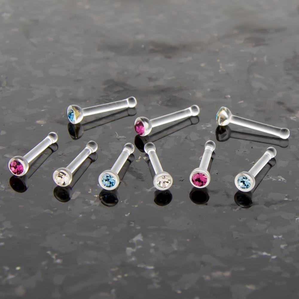 Nose Ring - Nose Studs Acrylic Nose Bone Gem #SPLT#6 -Rebel Bod-RebelBod