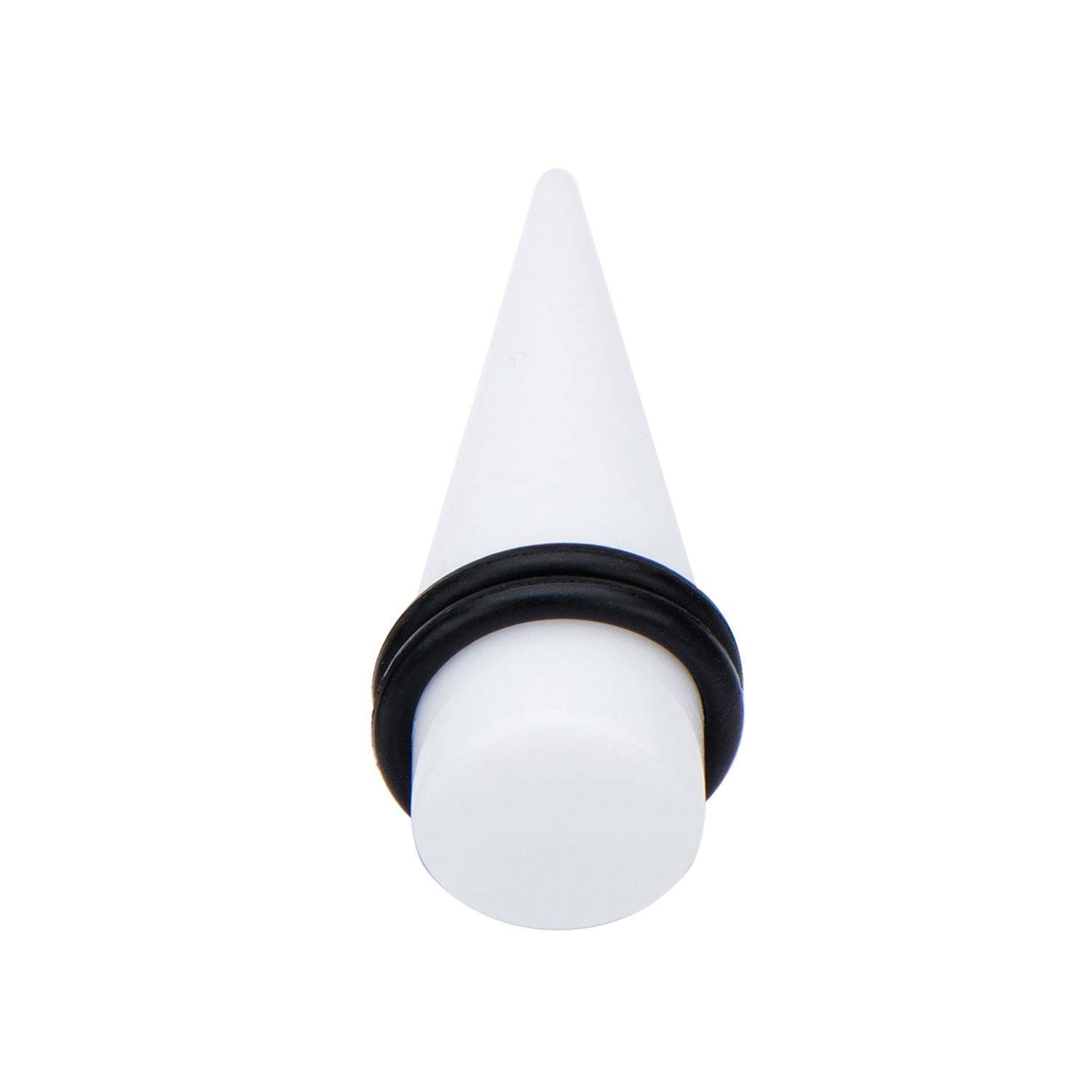 Tapers - Straight Acrylic Solid White Tapers sbvtauwh - 1 Piece -Rebel Bod-RebelBod