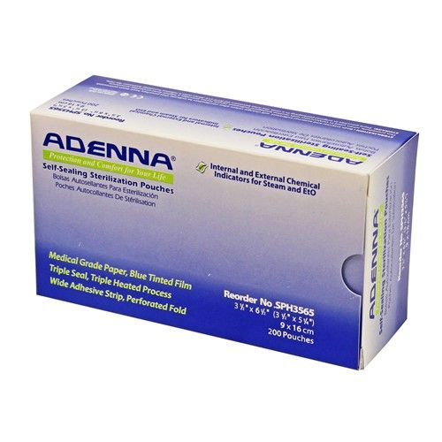 Adenna® SelfSealing Sterilization Pouches 1 Box Rebel Bod