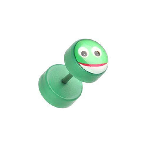 Adorable Frog Acrylic Fake Plug - 1 Pair