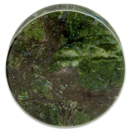 Plugs Earrings - Double Flare African Green Jade Plugs - 1 Pair -Rebel Bod-RebelBod