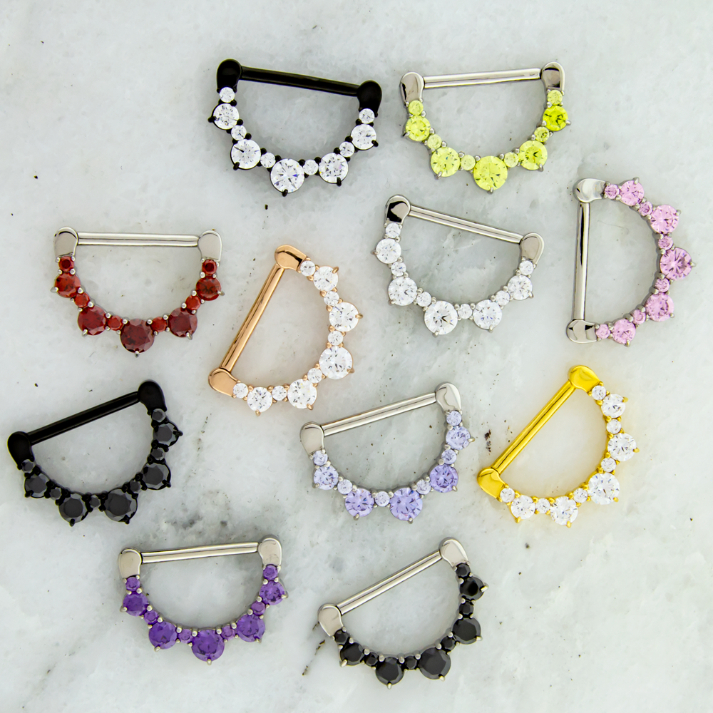 Nipple Clicker Alternating Gem Nipple Clicker - 1 Piece -Rebel Bod-RebelBod