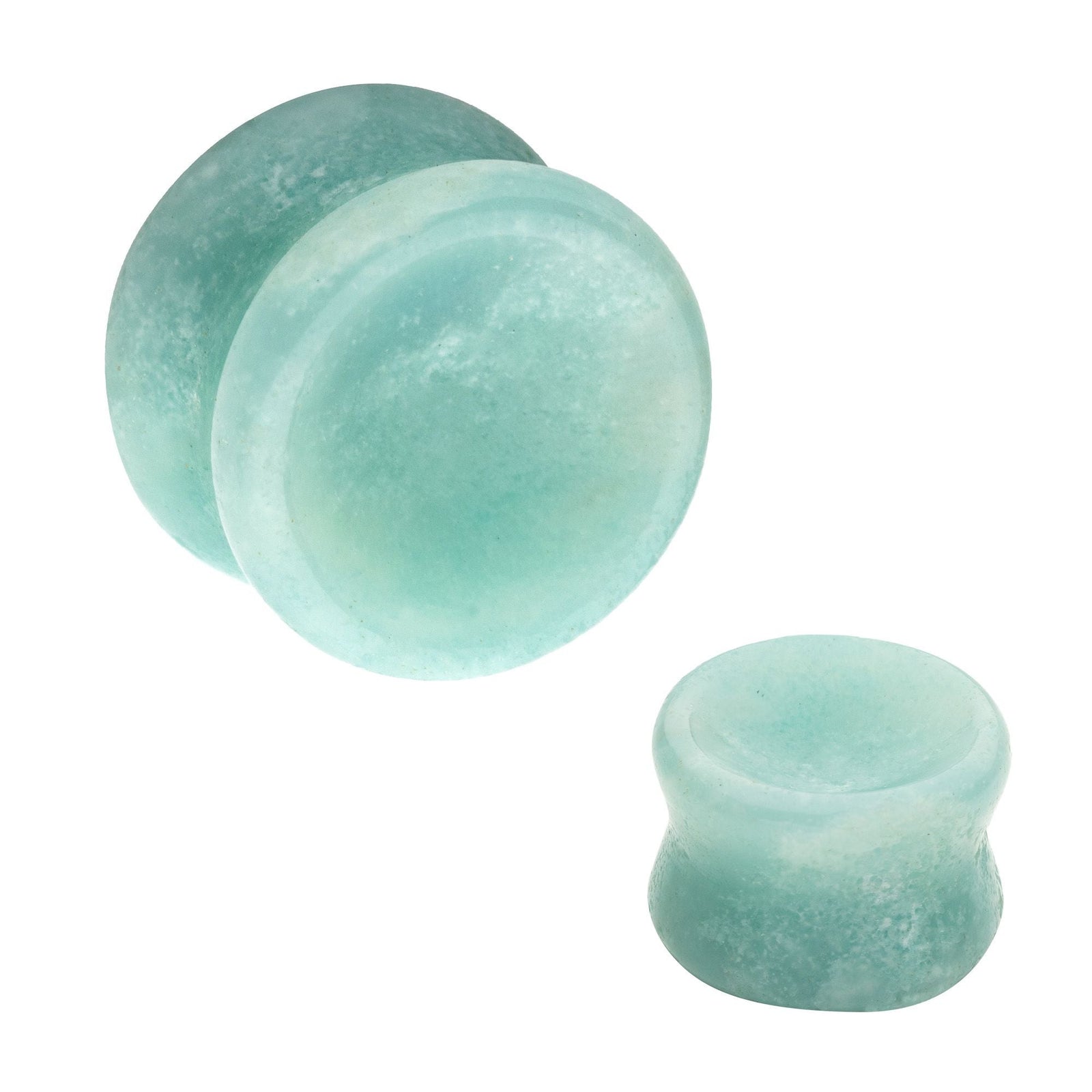 Organics Amazonite Stone Concave Double Flare Plug pstn33-2pr -Rebel Bod-RebelBod