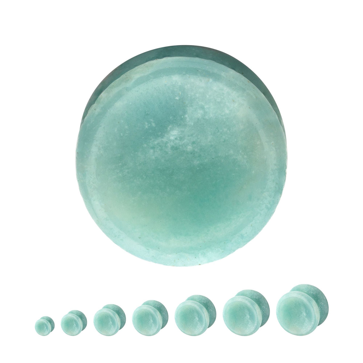 Organics Amazonite Stone Concave Double Flare Plug pstn33-2pr -Rebel Bod-RebelBod