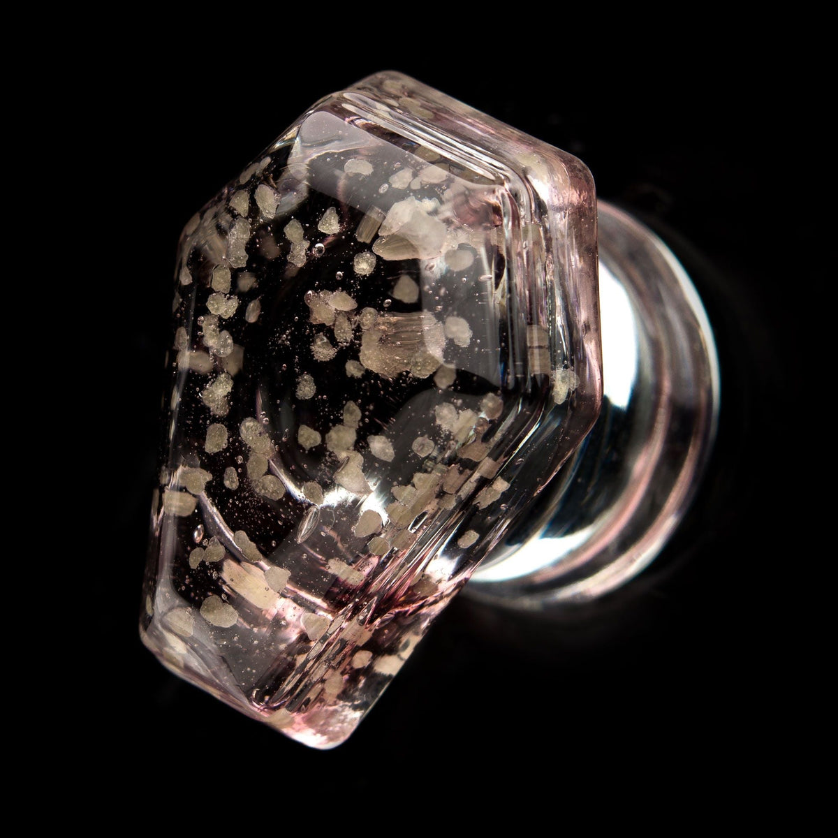 TBD-Organics Amethyst Glass Glow in the dark Coffin Double Flare Plug -Rebel Bod-RebelBod