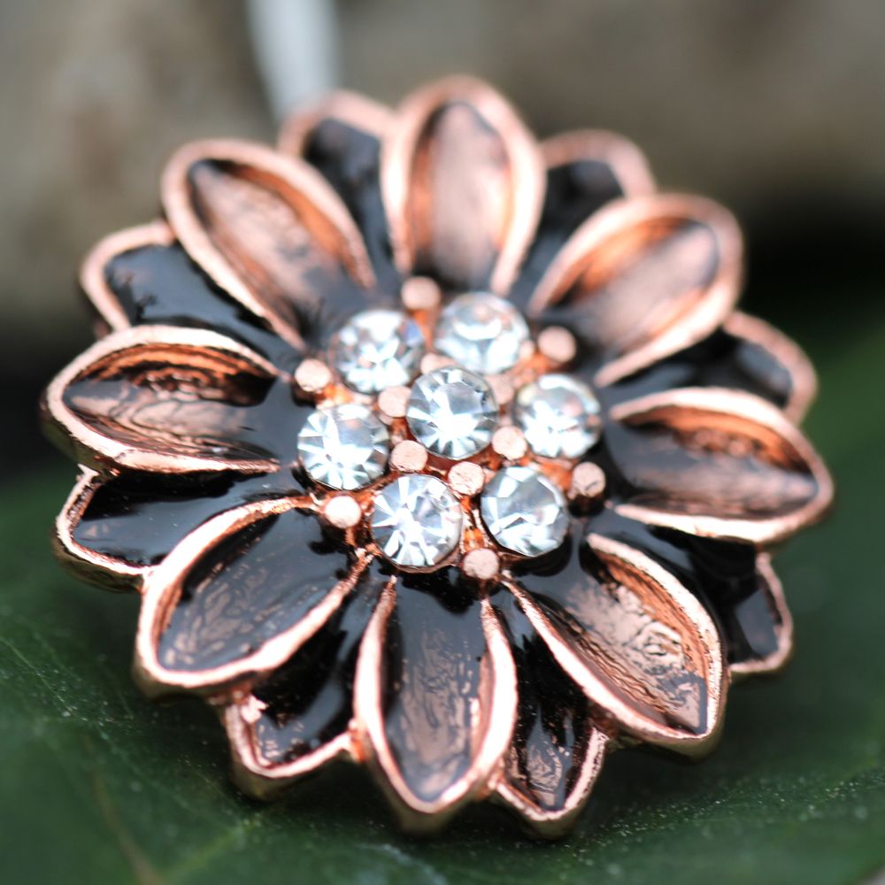 Belly Ring - No Dangle Antique Rose Gold Plated Floral Navel Ring -Rebel Bod-RebelBod