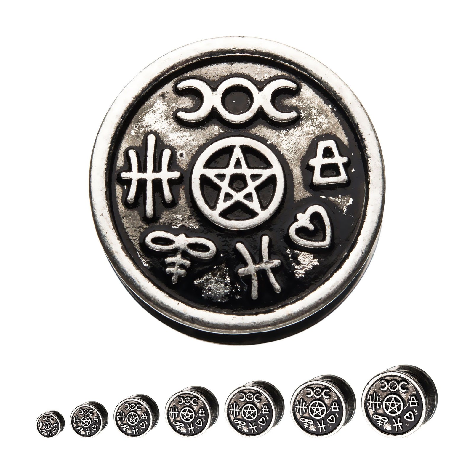TBD-Plugs Antiqued Steel Constellation Screw Fit Plugs -Rebel Bod-RebelBod