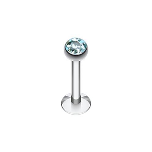 Aqua Multi-Sprinkle Dot Multi Gem Dome Labret