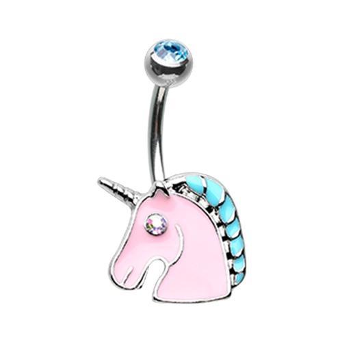 Aqua Stay Magical Unicorn Belly Button Ring