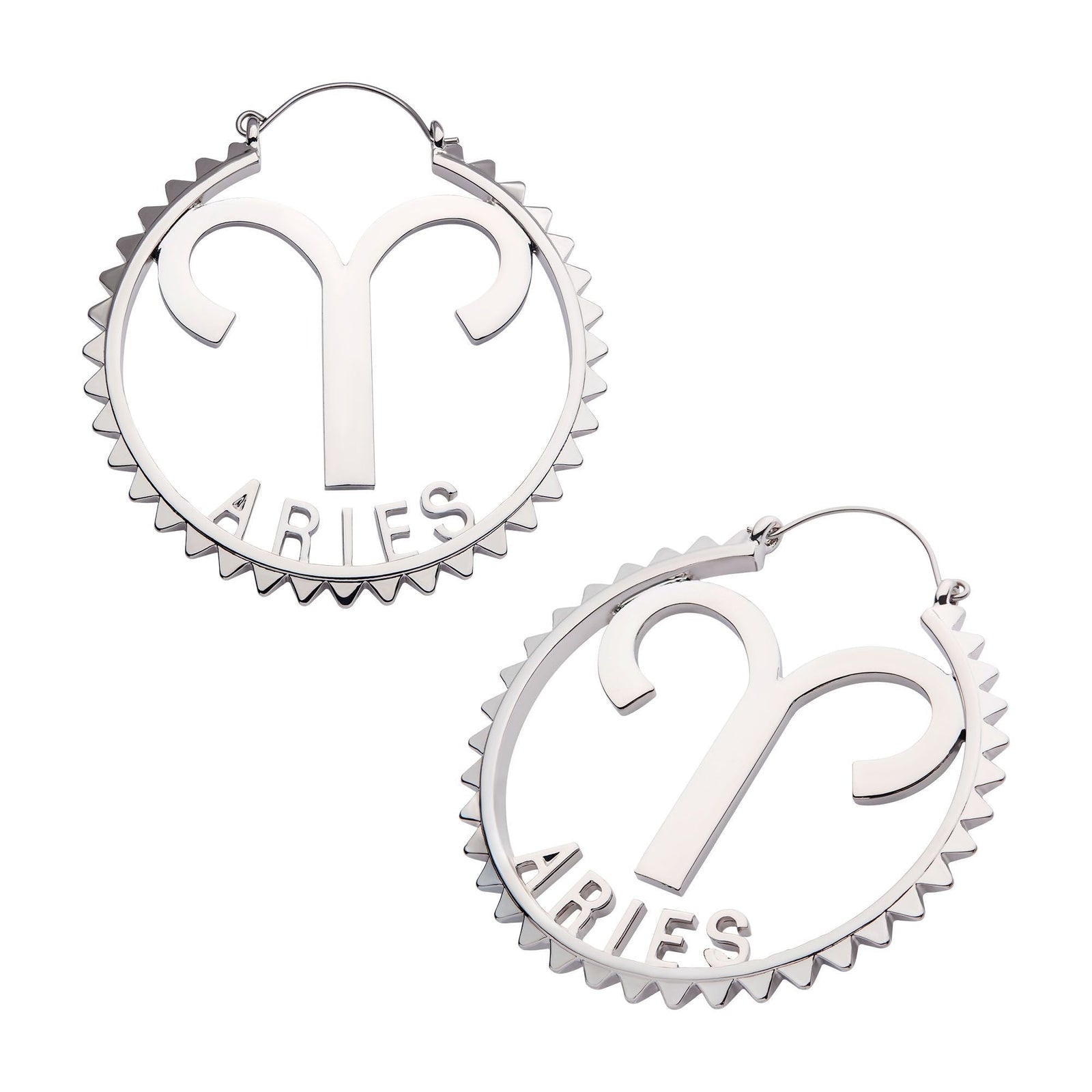 Aries Zodiac Sign Plug Hoops -Rebel Bod-RebelBod