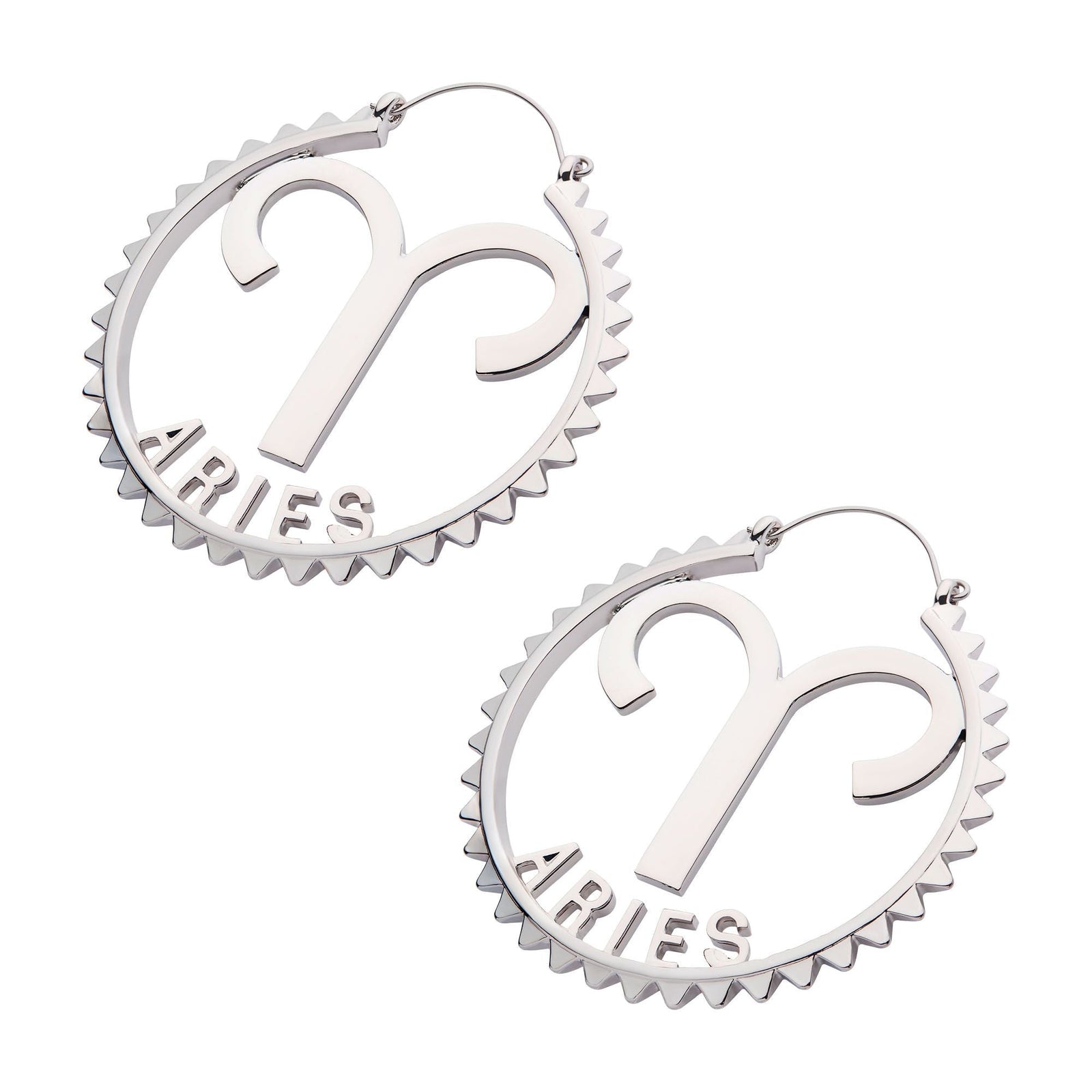 Aries Zodiac Sign Plug Hoops -Rebel Bod-RebelBod