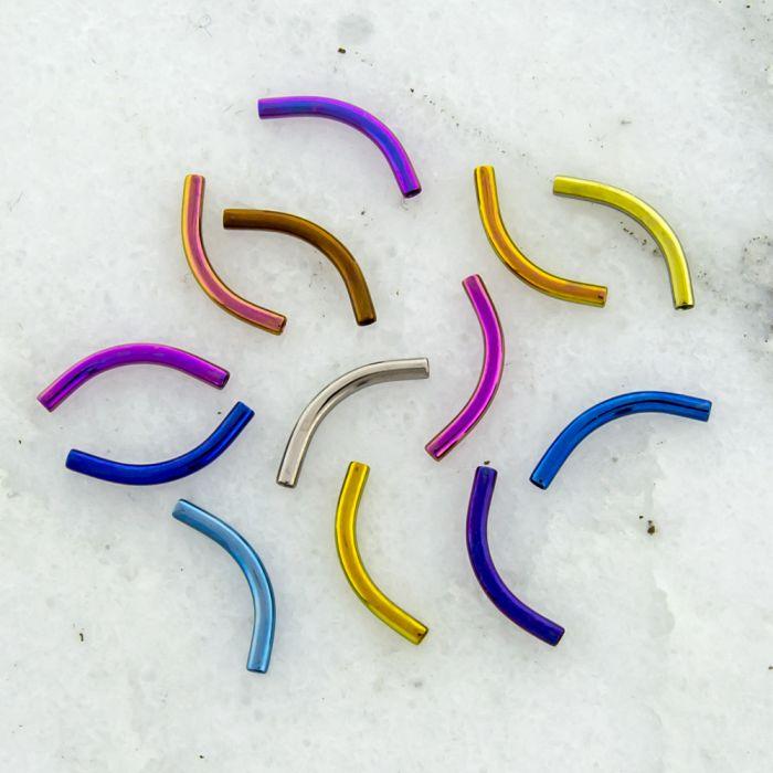 CURVED BARBELL Astm F-136 Titanium 14g 3/4 Internally Threaded Curve Post-Only - 1 Piece -Rebel Bod-RebelBod