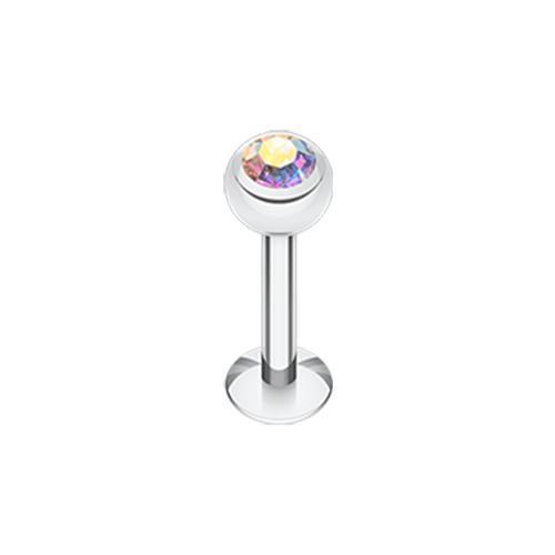 Aurora Borealis Gem Ball Labret