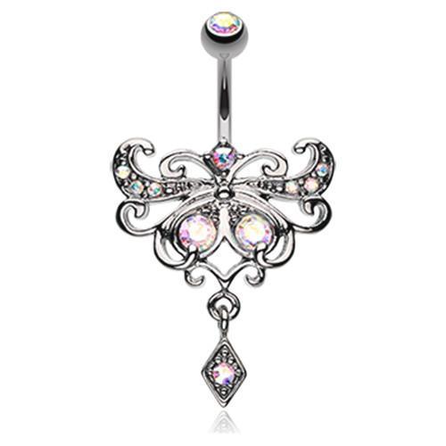Aurora Borealis Butterfly Glorieux Belly Button Ring