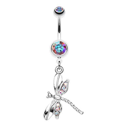 Amazon.com: Body Candy Stainless Steel Green Accent Grassy Garden Hoop  Dragonfly Dangle Belly Ring : Body Candy: Clothing, Shoes & Jewelry
