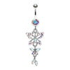 Aurora Borealis Glam Butterfly Fall Fancy Belly Button Ring