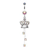 Aurora Borealis Royal Crown Sparkle Belly Button Ring