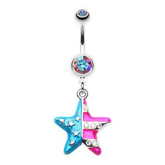 Rebel flag belly button ring online