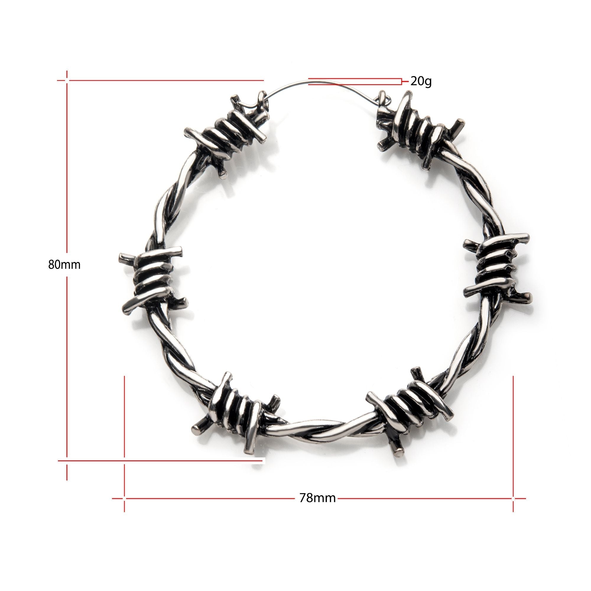 Barbed Wire Plug Hoops -Rebel Bod-RebelBod
