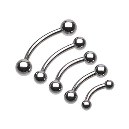 Steel Curved Barbell Ring - 1 Piece