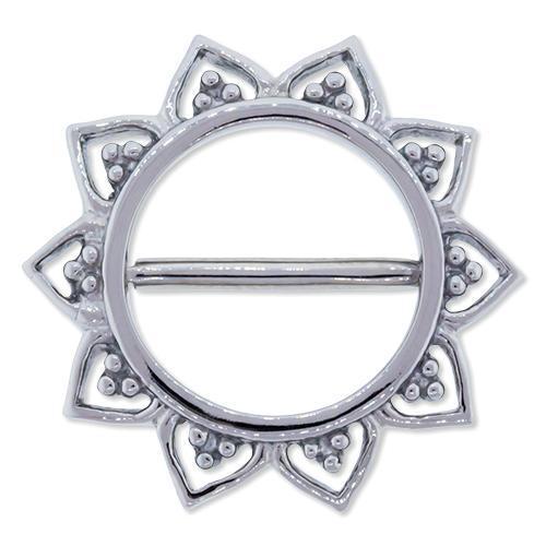 Beaded Flower Nipple Shield Jewelry Clicker - 1 Piece