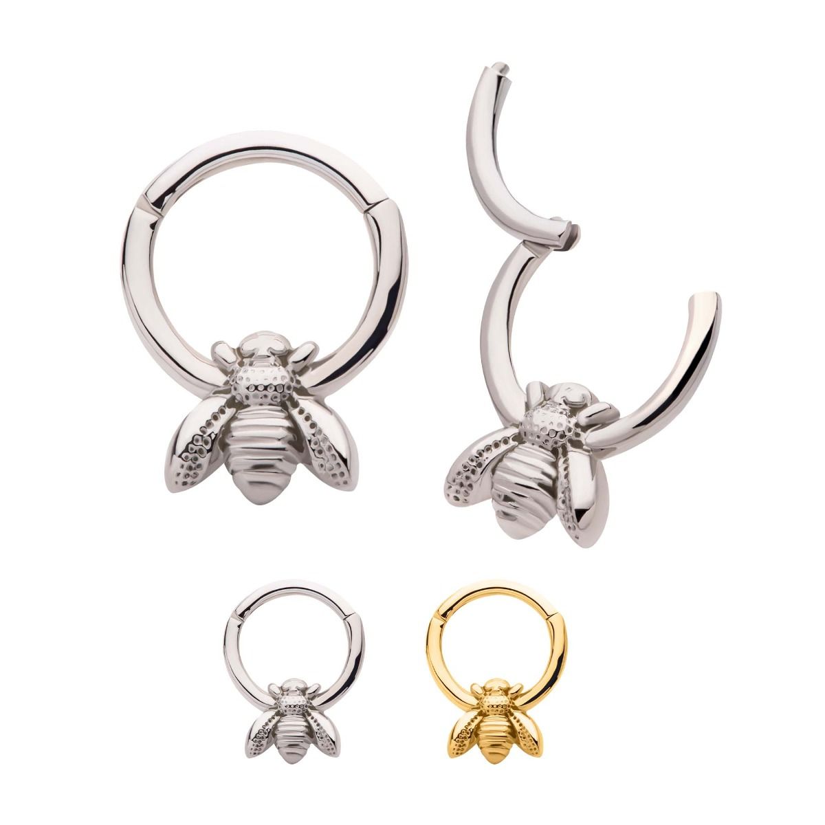 SEAMLESS CLICKER Bee Shape Front Facing Hinged Segment Clicker -Rebel Bod-RebelBod