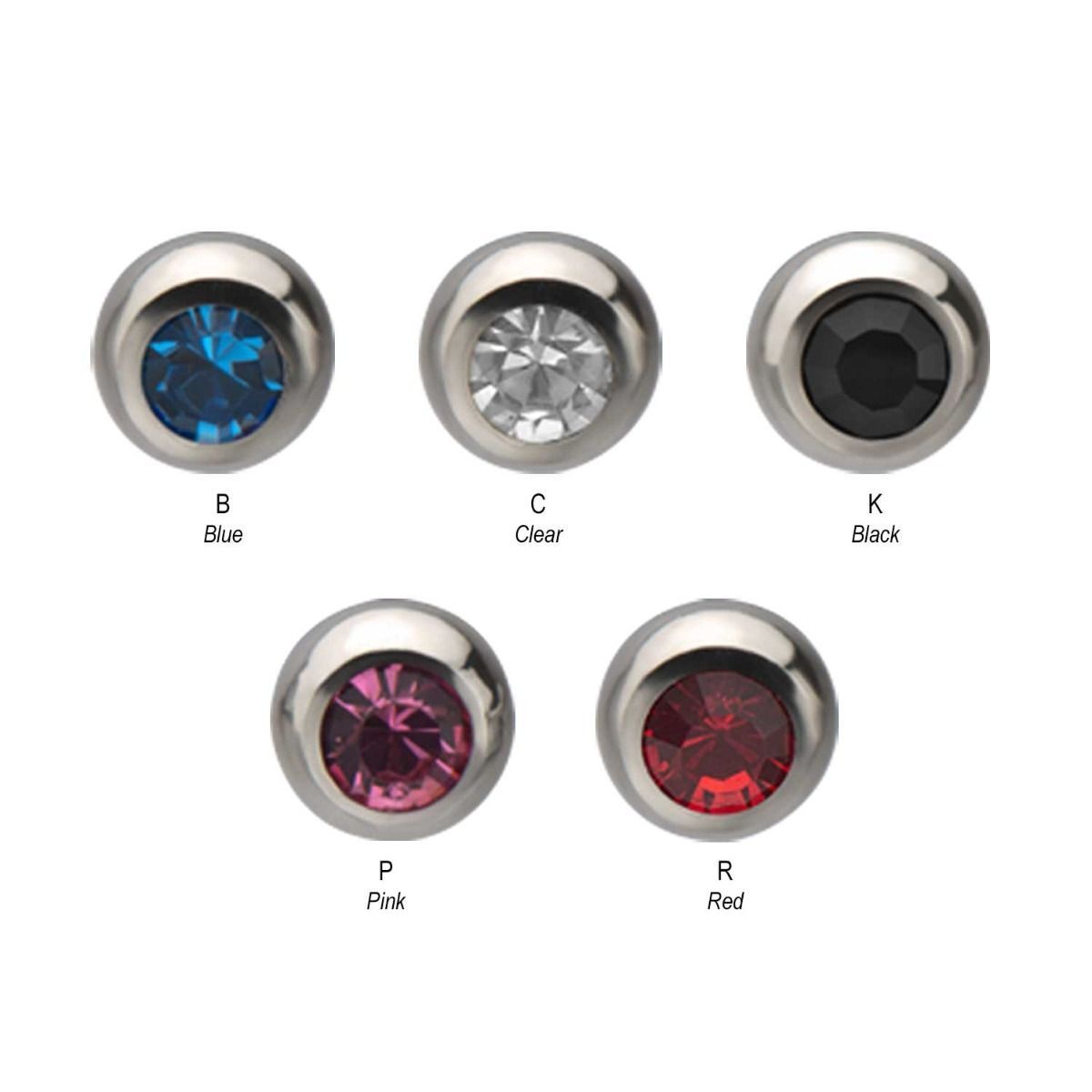 Big (8G-0G) Flat Back Labret Gem Ball End - Rebel Bod