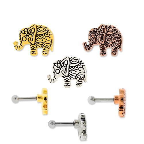 Bindi Elephant Tragus Cartilage Barbell Earring - 1 Piece