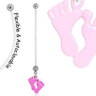 BioFlex Baby Footprint Pregnancy Belly Ring