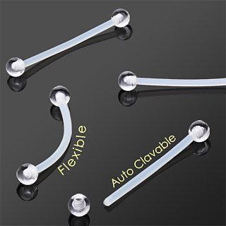 Retainers BioFlex Barbell / Straight Barbell Retainer with UV Coated Acrylic Balls - 1 Piece -Rebel Bod-RebelBod