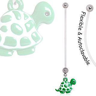 BioFlex Green Baby Turtle Pregnancy Navel Ring