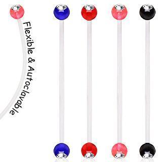 BioFlex UV Coated Acrylic Gemmed Ball Pregnancy Belly Ring