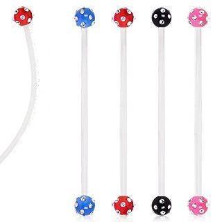 BioFlex UV Coated Acrylic Multi Gemmed Ball Pregnancy Belly Ring