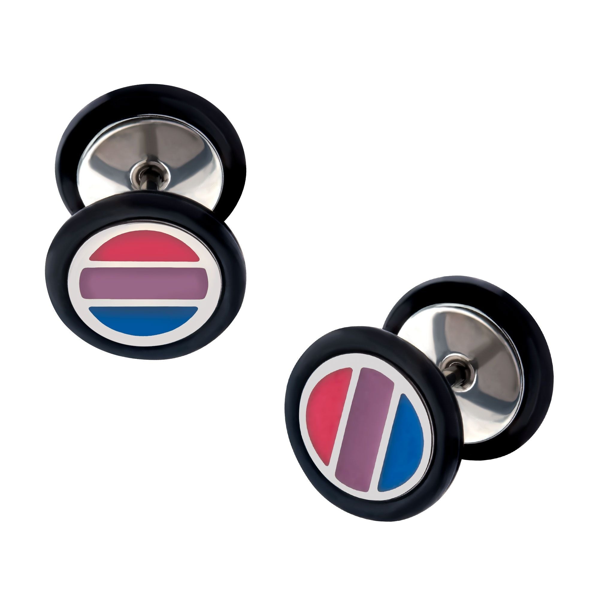 TBD-FAUX PLUGS-TAPERS Bisexual Pride Faux Plugs -Rebel Bod-RebelBod