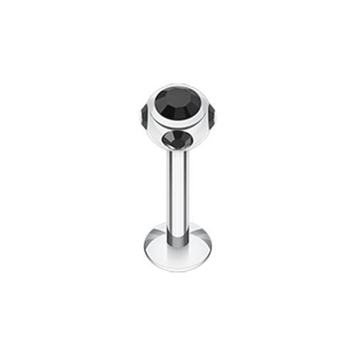 Black Aurora Gem Ball Labret