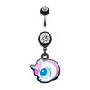 Black Baby Unicorn Belly Button Ring