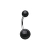 Black Acrylic Ball Belly Button Ring