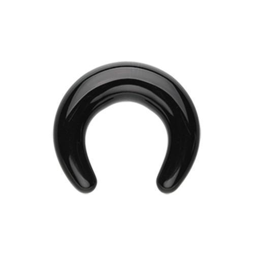 Black Acrylic Ear Gauge Buffalo Taper - 1 Pair