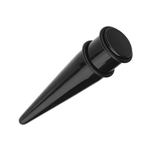 Tapers - Straight Black Basic UV Acrylic Ear Stretching Taper - 1 Pair -Rebel Bod-RebelBod