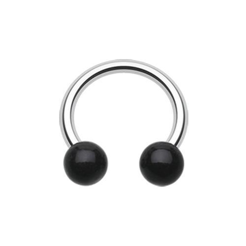 Black UV Acrylic Horseshoe Circular Barbell